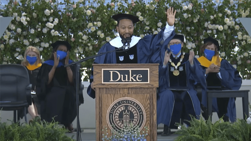 John Legend speaks at the Duke University graduation ceremony THE CEO