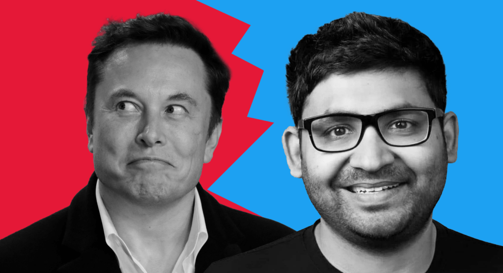 Elon Musk gives dares to Twitter CEO Parag Agrawal during a debate
