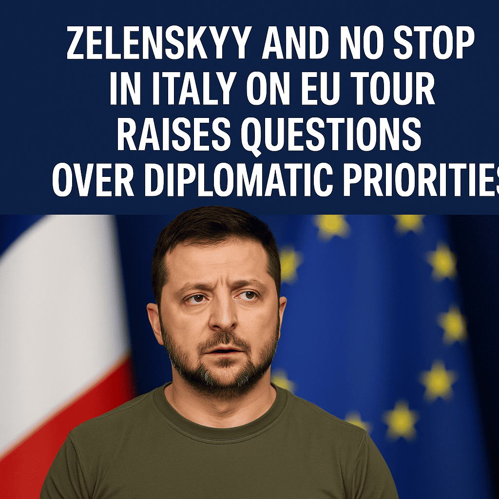 Zelenskyy and no stop in Italy on EU tour