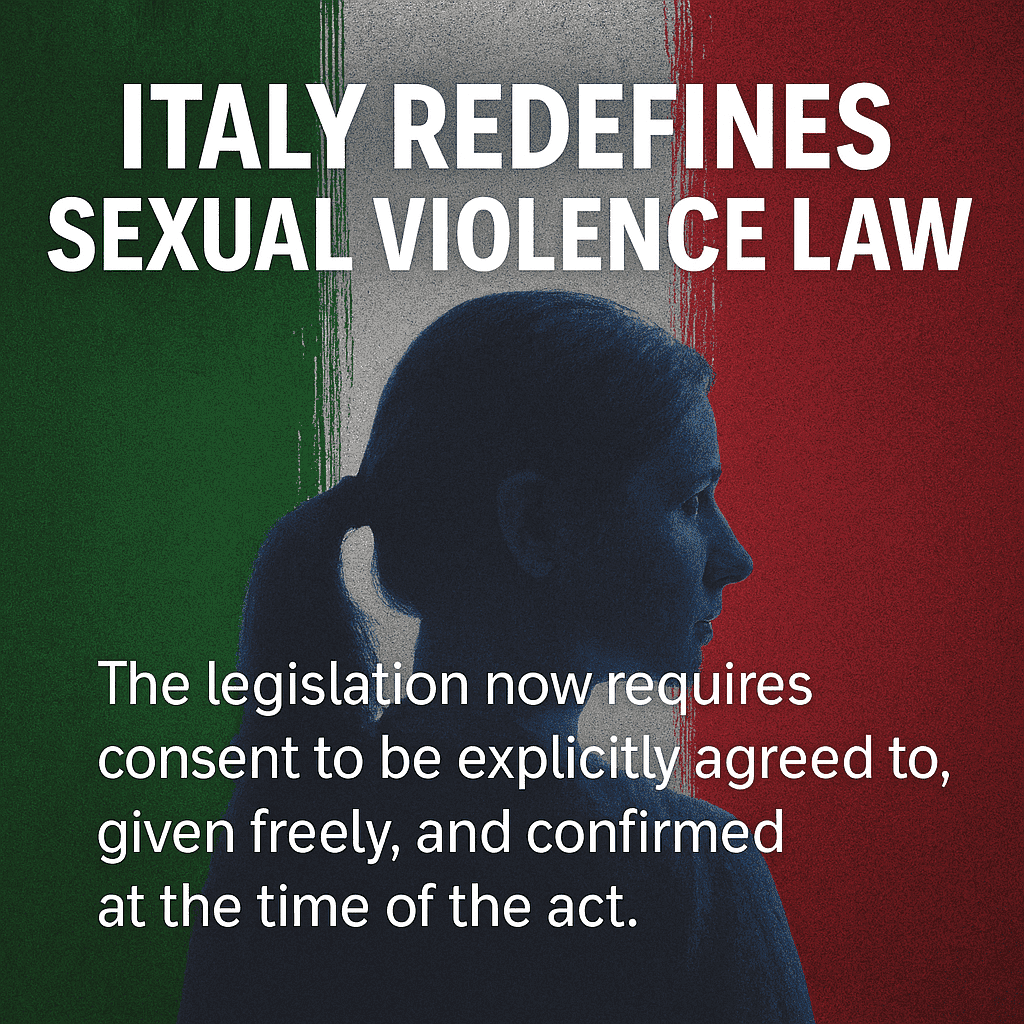 explicit consent sexual violence law in Italy