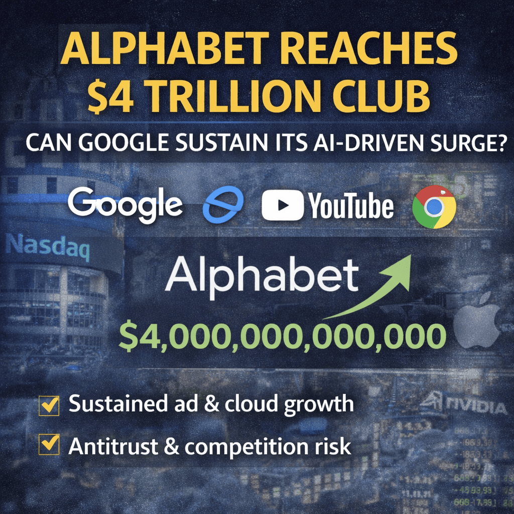Alphabet reaches $4 trillion club