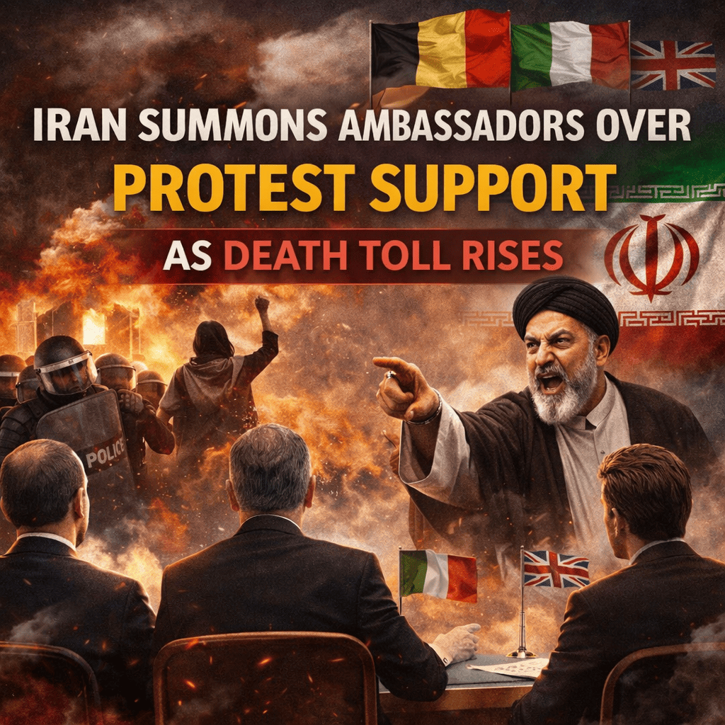 Iran summons ambassadors over protest support