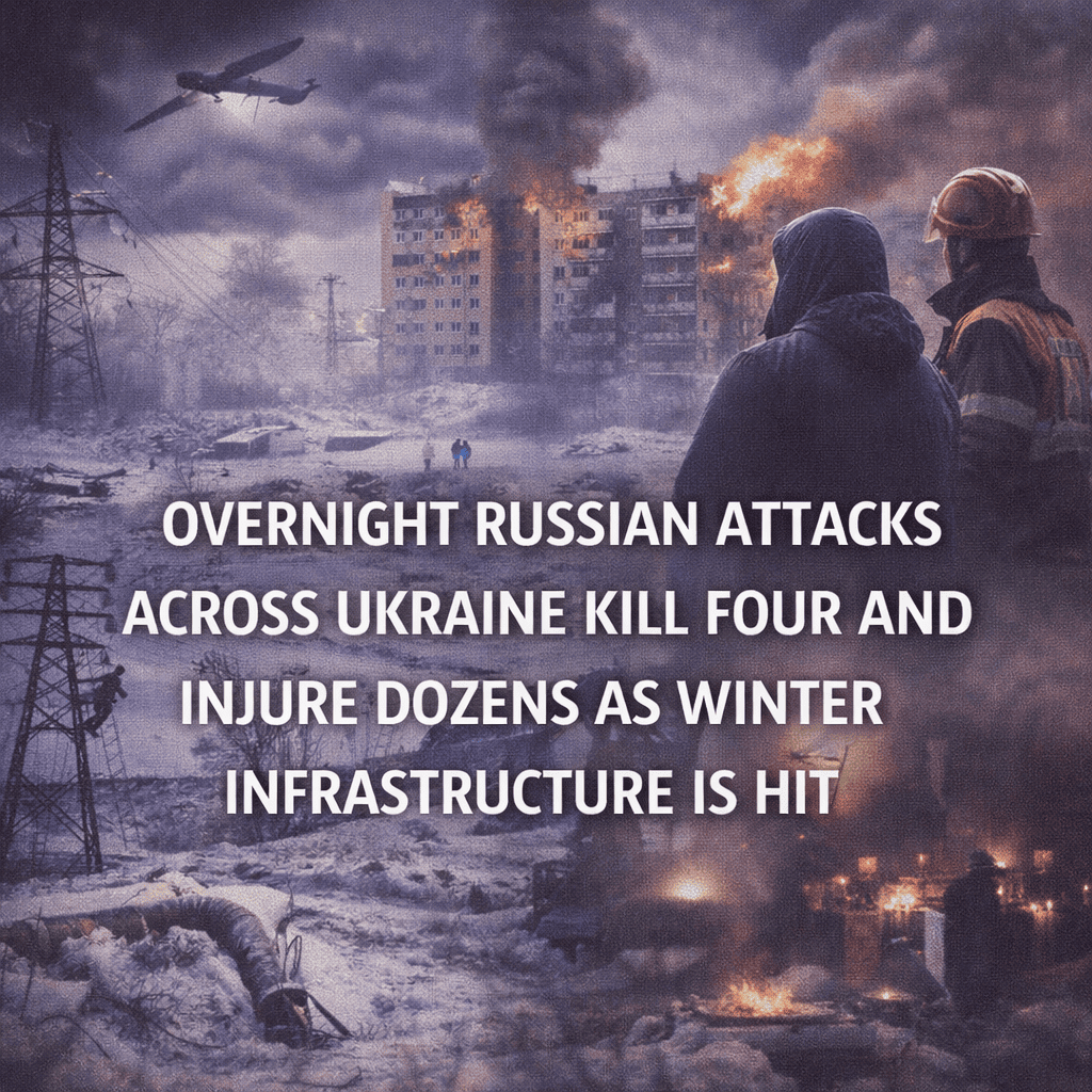 Overnight Russian Attacks Across Ukraine Kill Four and Injure Dozens