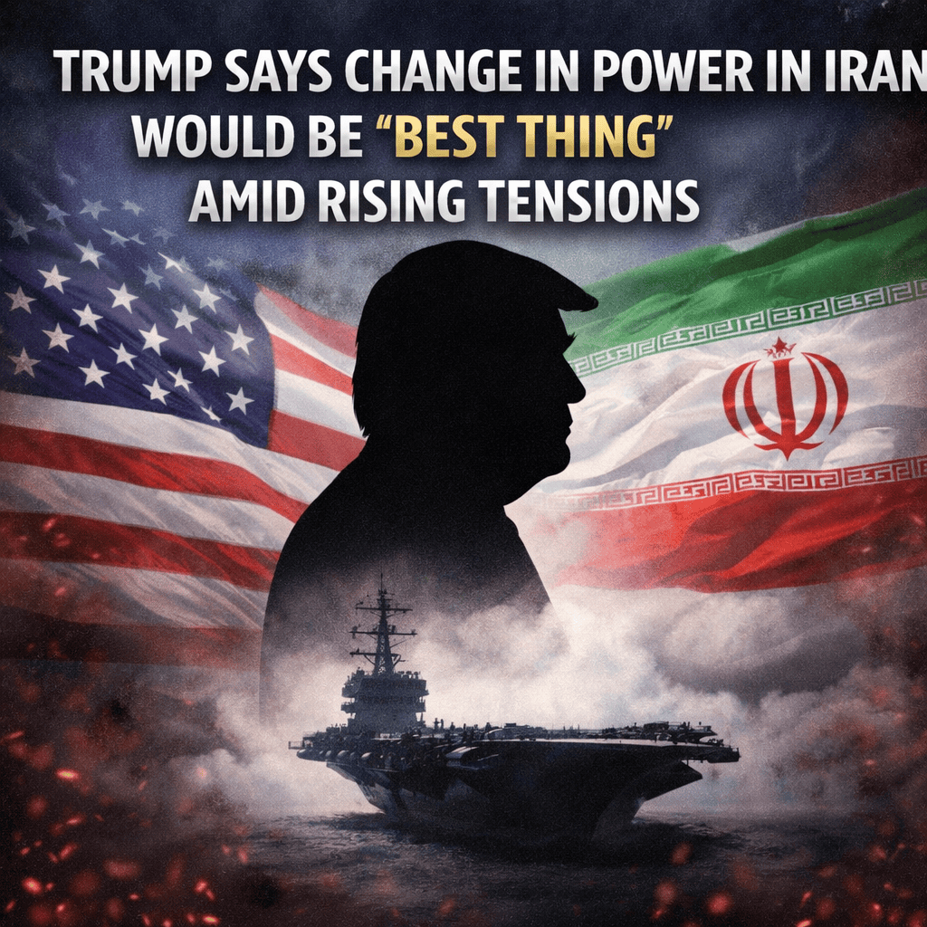 Trump says change in power in Iran